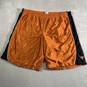 VTG Texas Longhorns Shorts Mens 2XL NCAA‎ Basketball Polyester Drawstring Shiny